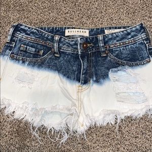 Blue and white American Eagle jeans shorts